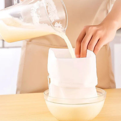 Reusable Kitchen Filter Mesh Bags — Food-Grade Soy Milk and Juice Strainer Bags for Home Brewing