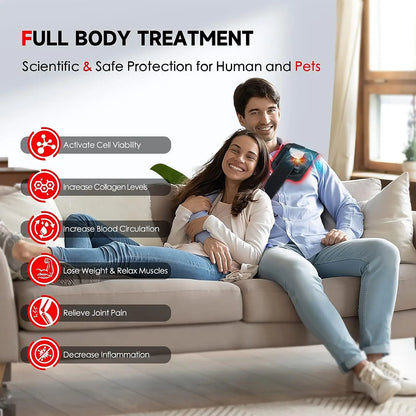 60 LED Red & Infrared Light Therapy Waist Belt 850nm 660nm Slimming Heat Pad for Back and Full Body Use