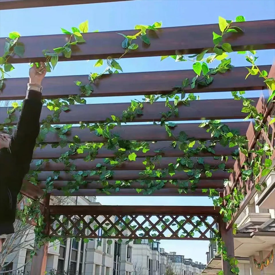 11M Artificial Ivy Leaf Garland — Green Hanging Vine for Outdoor Garden, Wall, Wedding & Home Decor