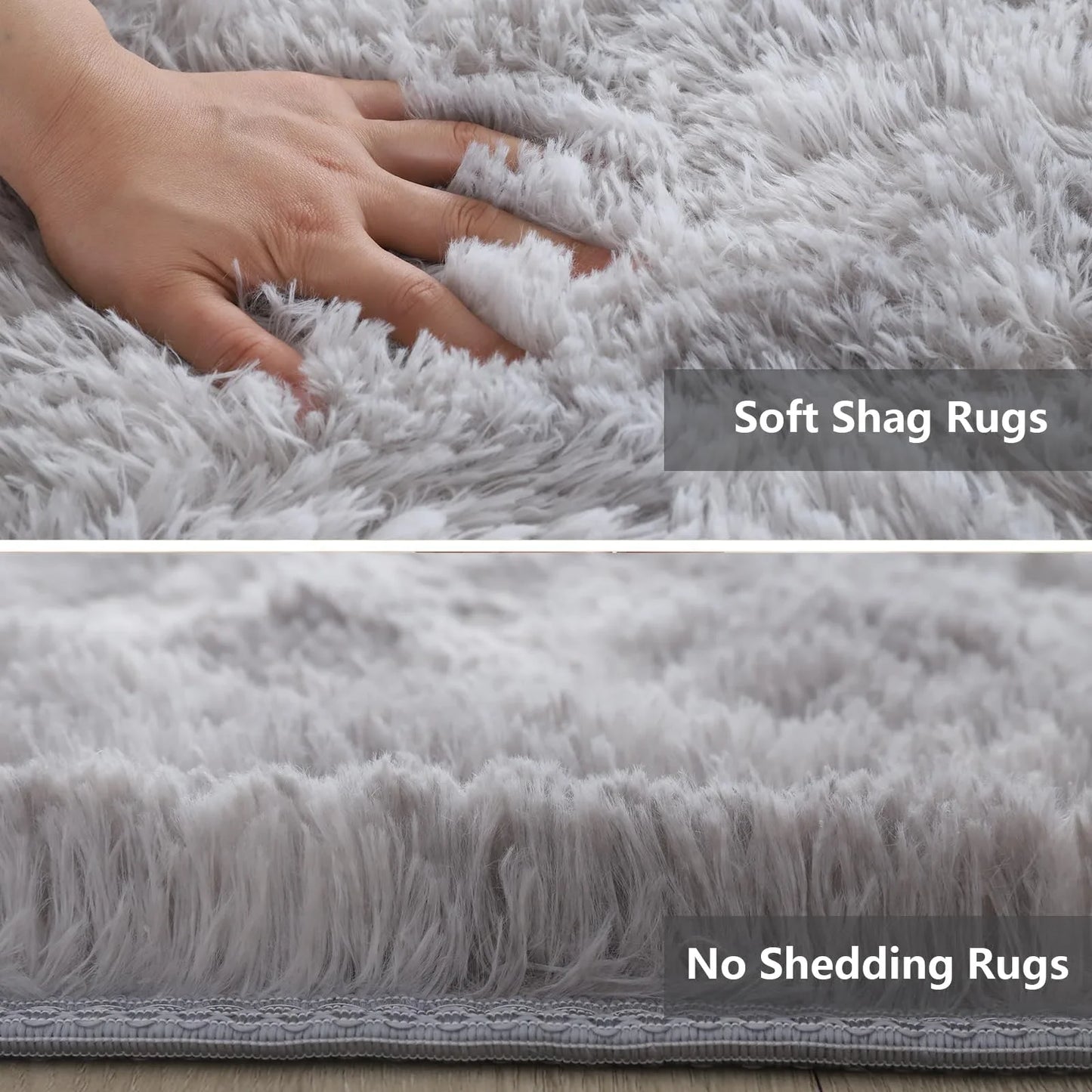 VIKAMA Ultra Soft Puffy Rug - Cozy Bedroom Living Room Floor Mat for Nursery, Kids Room and Home Decor