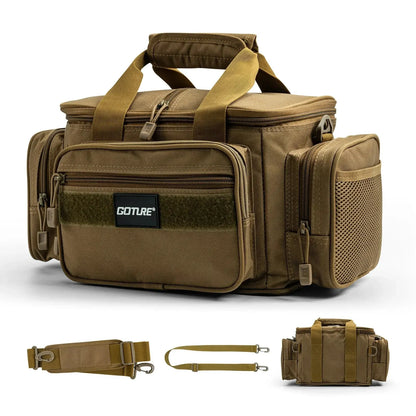 Goture Fishing Tackle Shoulder Bag – 38x23x19cm High Capacity 600D Oxford Cloth Outdoor Cycling & Camping Backpack