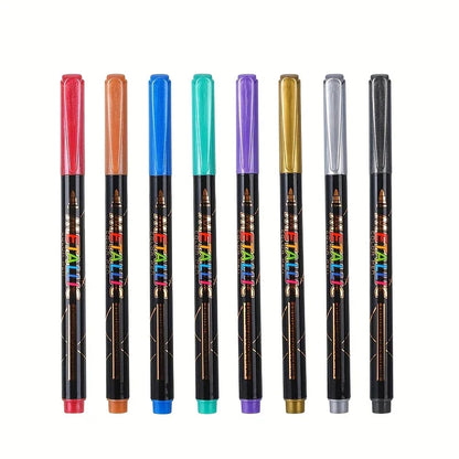 8-Pack Temporary Tattoo Pens – Liquid Ink for Body Art, Parties & Celebrations