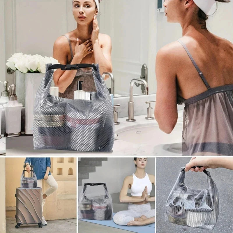 Waterproof Drawstring Storage Bag - Large Capacity Unisex Travel, Gym & Toiletry Organizer