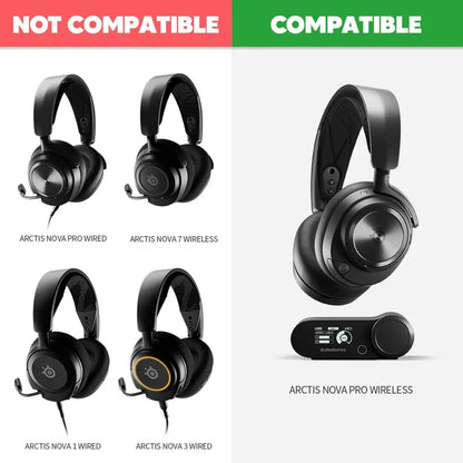 Replacement Ear Pads for SteelSeries Arctis Nova Pro Wireless – Soft Earmuff Cushions Headphone Accessories for Comfort & Noise Isolation