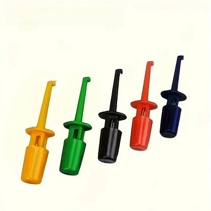 Mini Test Hook Clip Probe - Small Electronic IC Grabber with Round Crocodile Clip for Circuit Testing