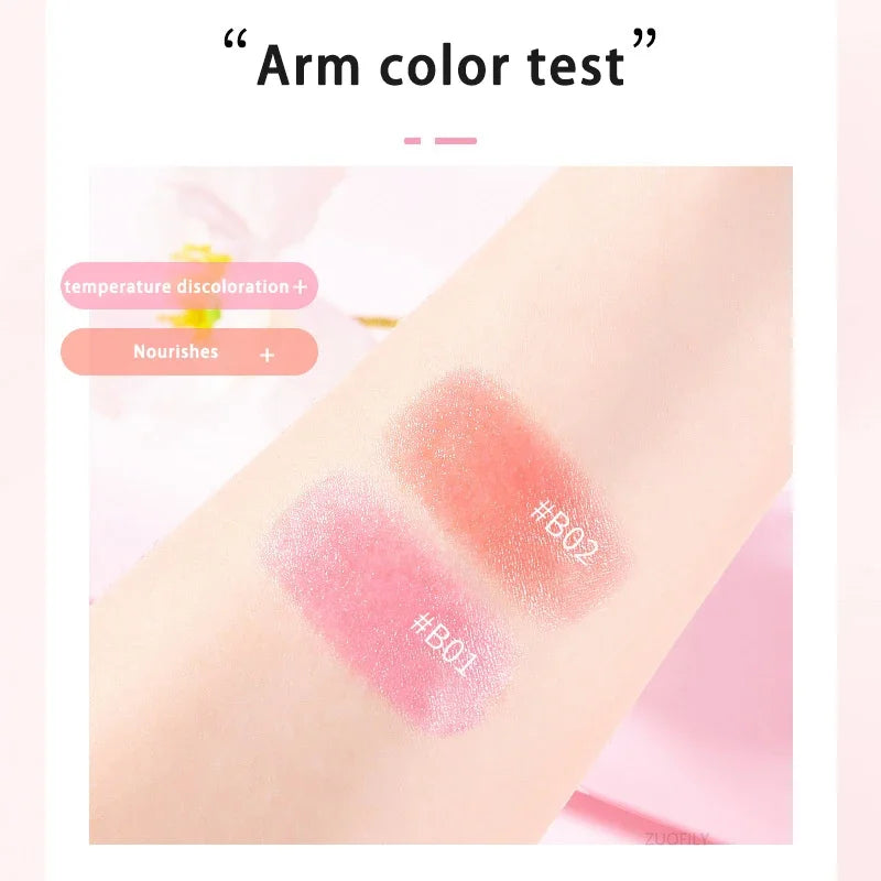 Honey Peach Magic Color Lipstick – Temperature-Change Moisturizing Lip Balm, Nourishing & Long-Lasting Bright Lip Makeup