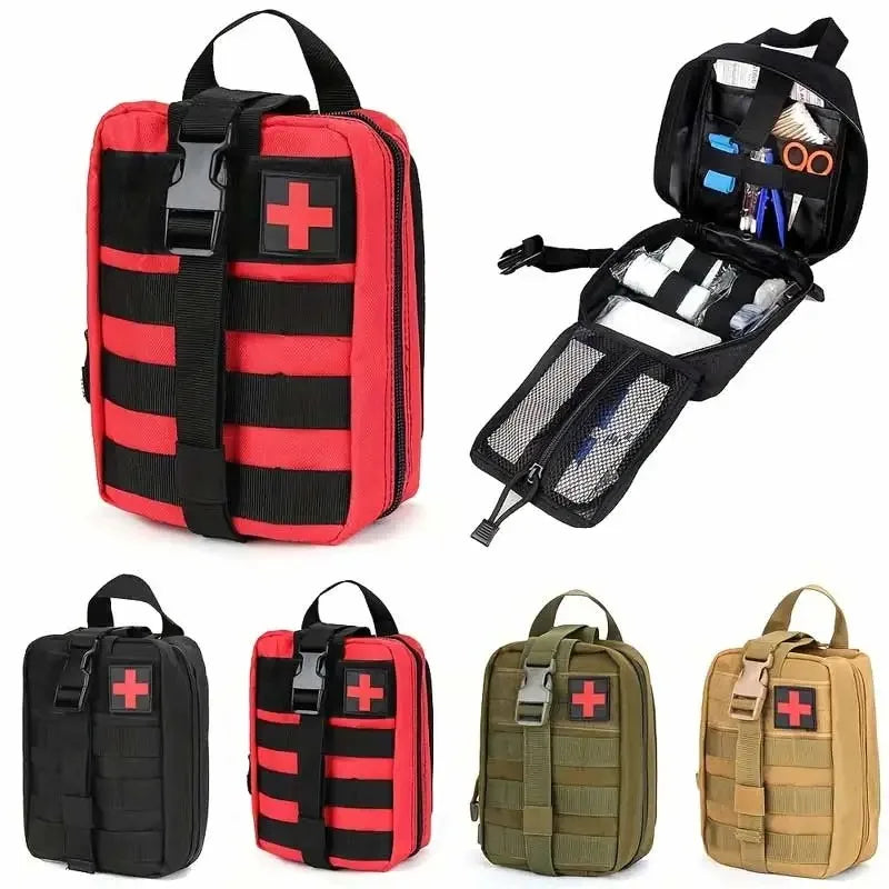 Outdoor First Aid Kit - EDC MOLLE Medical Survival Emergency Pack for Camping Hiking Fishing & Travel