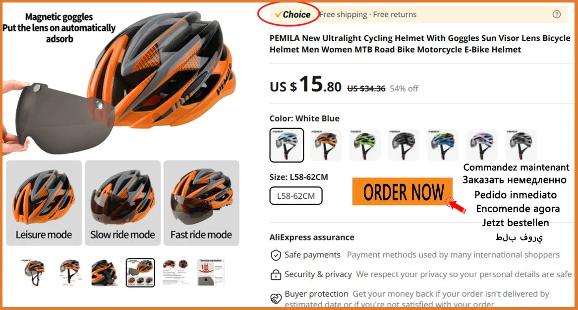 Ultralight Cycling Helmet for Road & MTB, Integrally-Molded Bike Safety Cap, Racing Bicycle Gear for Men & Women