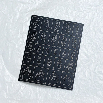 Hollow Nail Art Stickers – Spray-Painted Love & Butterfly French Pattern Decorative Decals for Nails
