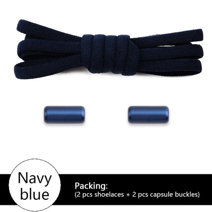 New Colorful Elastic No-Tie Shoelaces – Round Sneakers Laces for Kids & Adults