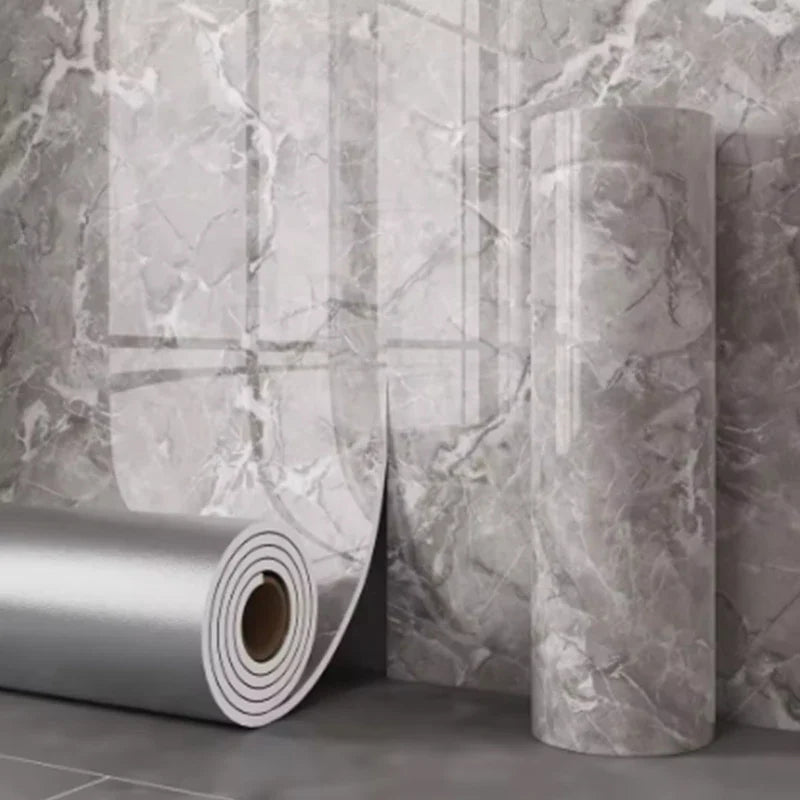 Marble Foam Wall Tile Sticker - Waterproof Self-Adhesive Wallpaper for Bedroom, Living Room & Bathroom