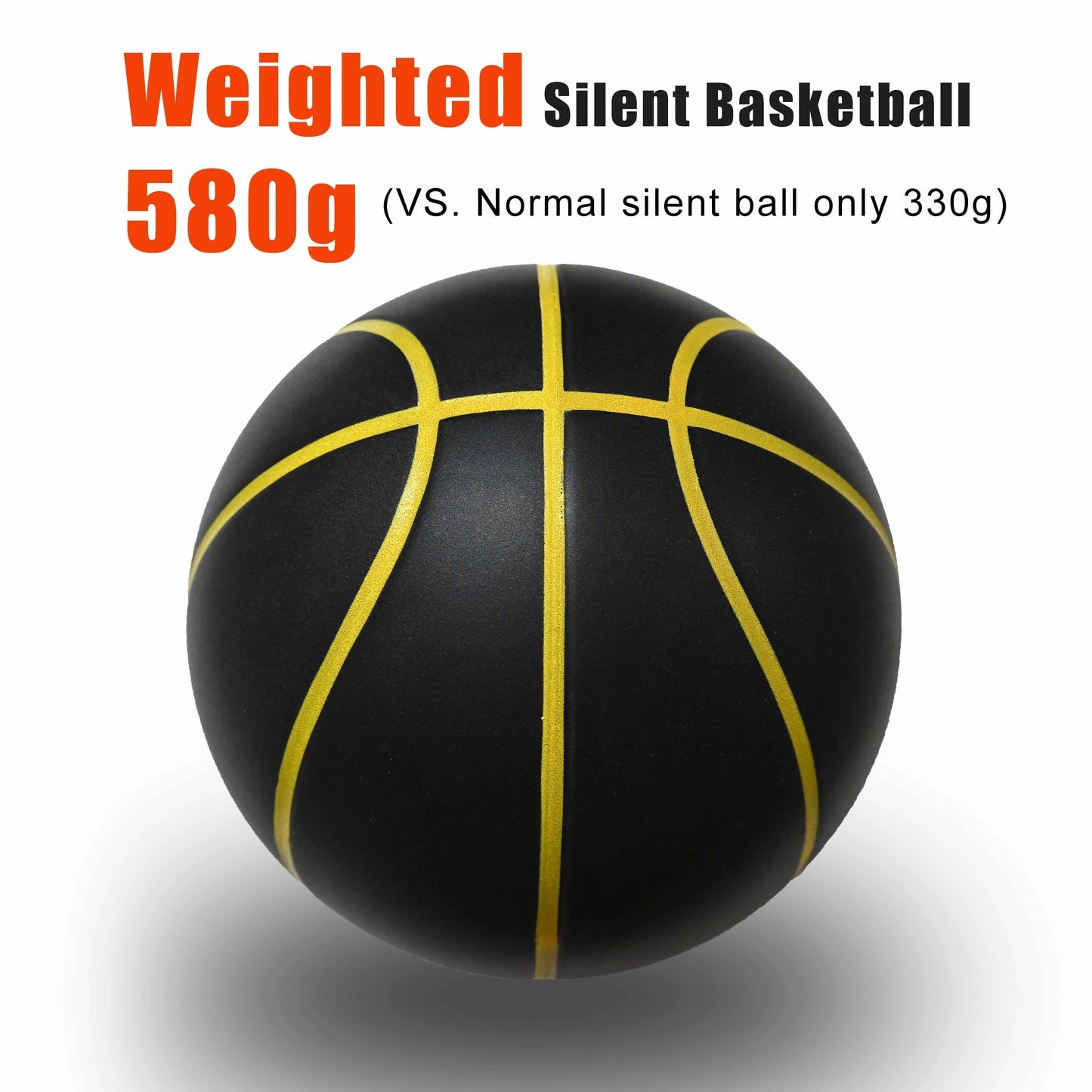 Silent Foam Basketball – Size 7/6/5, Indoor Grooved Airless Quiet Dribbling Training Ball Gift