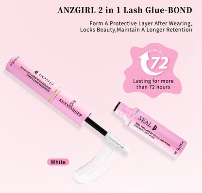 48H Eyelash Glue and Seal for Clusters – Strong Hold, Long-Lasting Adhesive for Lash Extensions