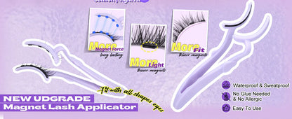Magnetic Eyelashes Kit – Natural Look Cat Eye Lashes with Applicator, Reusable, No Glue or Eyeliner (PH309)
