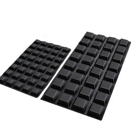 12Pcs Self-Adhesive Rubber Bumper Pads Square Feet for Electronics, Laptop, Speaker & Furniture Protection