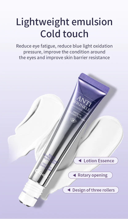 O'CHEAL Anti-Wrinkle Eye Cream Roller – Dark Circle & Puffiness Reducer with Hyaluronic Acid for Anti-Aging Skin Care