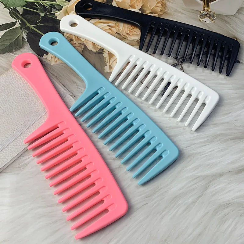 Heat Resistant Hairdressing Comb – Wet Hook Curly Hair Brush with Coarse Wide Spike Teeth, Pro Salon Styling & Dyeing Tool for Women