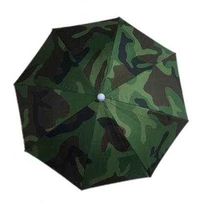Foldable Outdoor Umbrella Hat: Sun Cap Headwear for Women and Men - Perfect for Fishing, Camping, and Beach