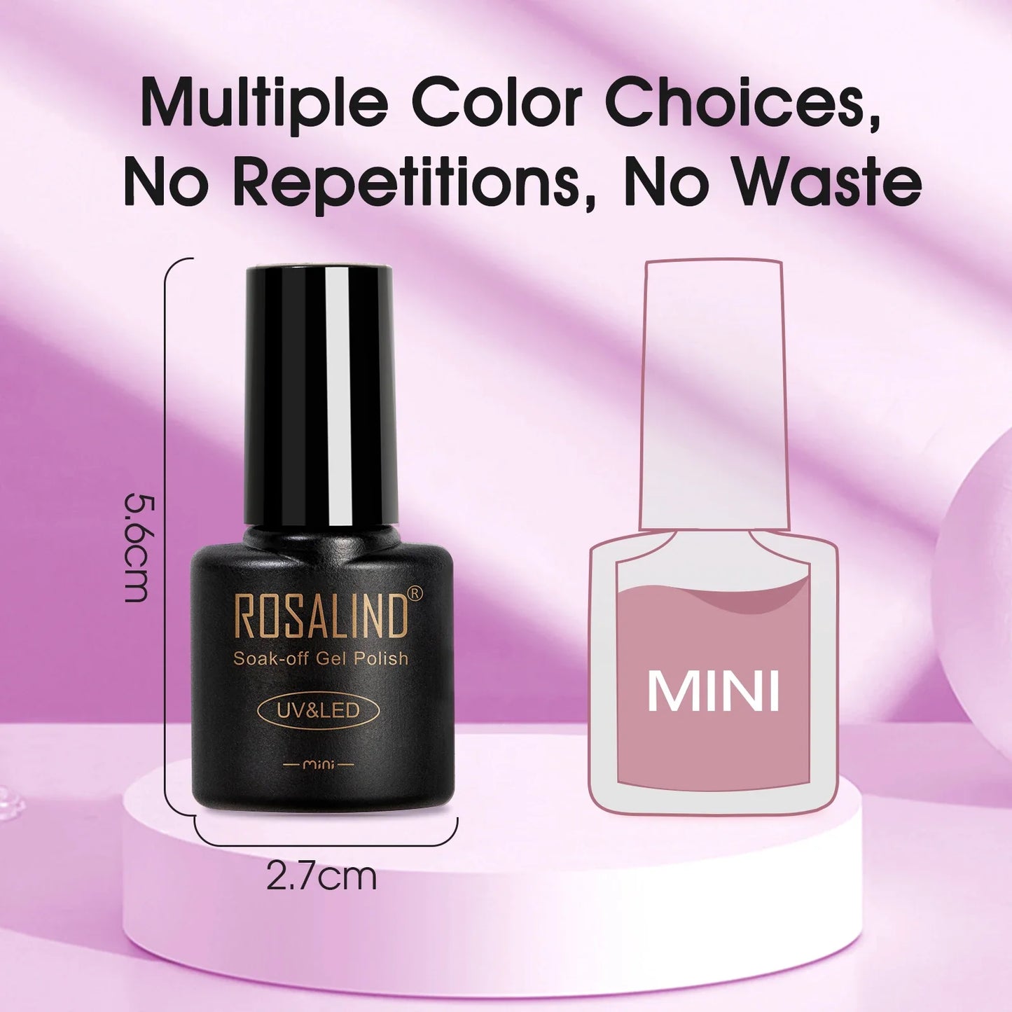 ROSALIND 24PCS Gel Nail Polish Set with Base & Top Coat – Long-Lasting Soak Off Nail Gel Kit
