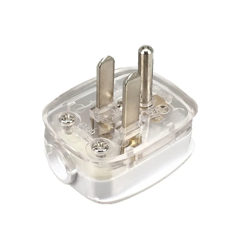 US American 3-Pin AC Power Plug - Rewireable Male Electrical Connector with Wire for Extension Cord Cable