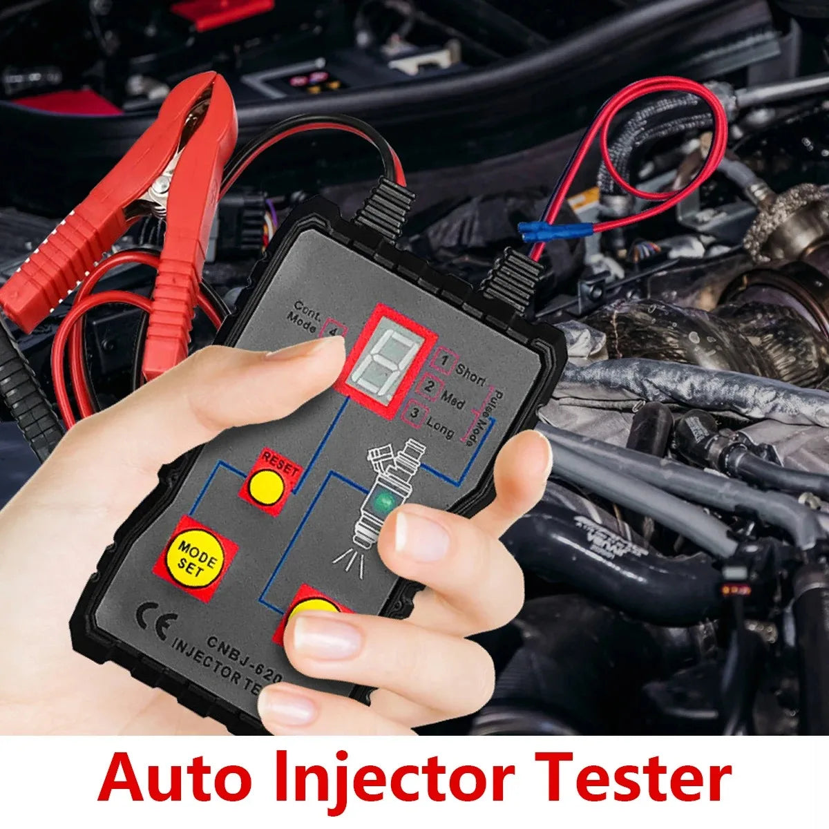 Automotive Fuel Injector Tester - Portable 4-Mode Fuel System Cleaning & Injector Flush Tool Kit