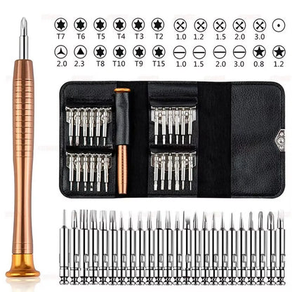 152/25-in-1 Precision Screwdriver Set – Professional Laptop & Computer Repair Kit with T5/T6 Torx Drivers