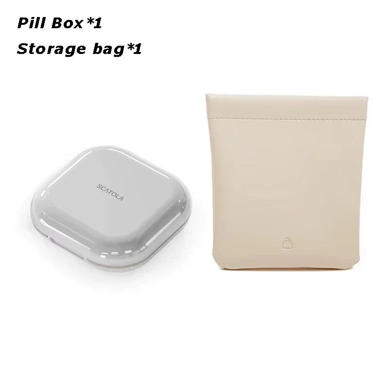 Mini 4-Compartment Pill Box - Lightweight Portable Travel Medicine Storage Case for Daily Use