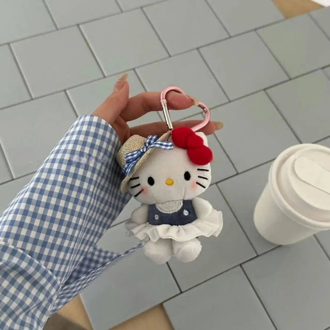Cute Cartoon Girl Plush Keychain - Adorable Doll Bag Pendant & Gift for Girls
