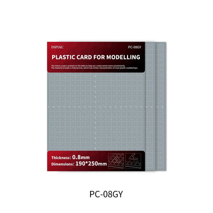 DSPIAE PC-GY Model Plastic Sheets – 0.3/0.5/0.8/1.0mm Boards 90×78mm for DIY Model Building & Hobby Assembly