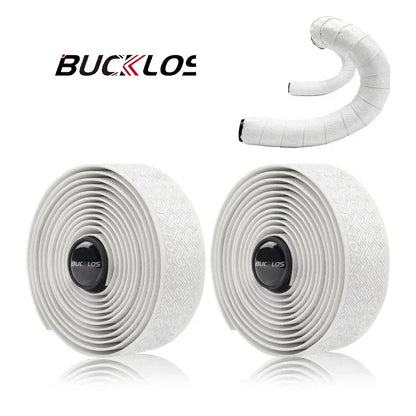 BUCKLOS Road Bike Handlebar Tape – PU Shock-Absorbing Anti-Slip Wrap with Bar End Plugs for Cycling
