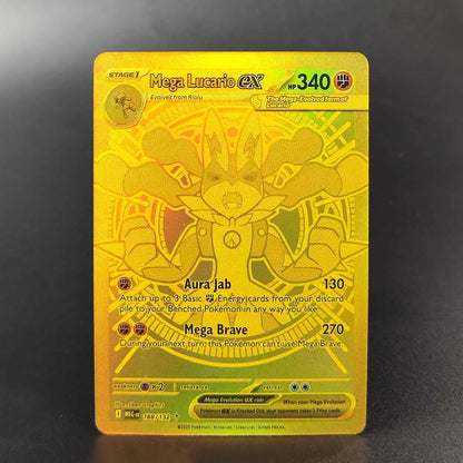 2025 Pokémon English Collection Cards Set – MEGA Dragonite, Charizard, Lucario & Gardevoir EX Anime Trading Cards Gift Toys