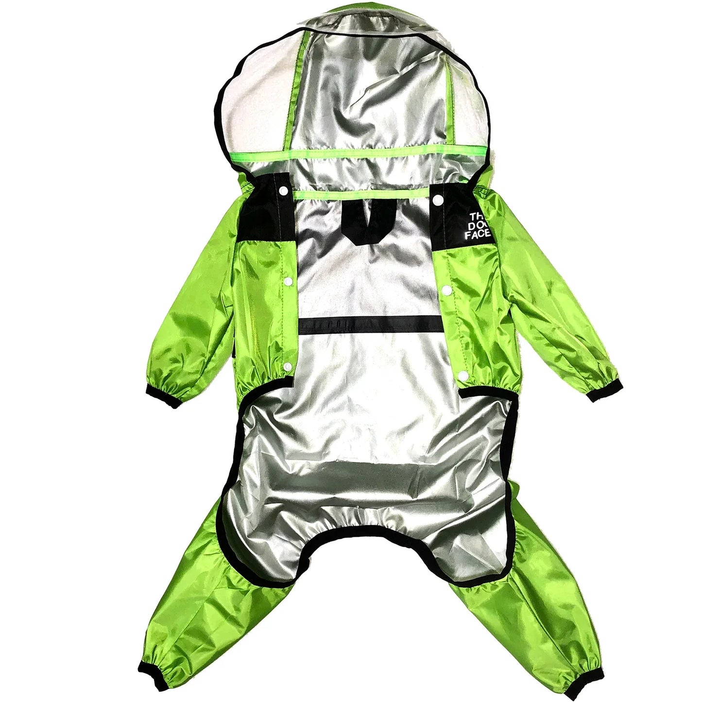 Waterproof Dog Raincoat – Dog Face Jumpsuit, Water-Resistant Jacket for Dogs, Pet Coat for All Weather