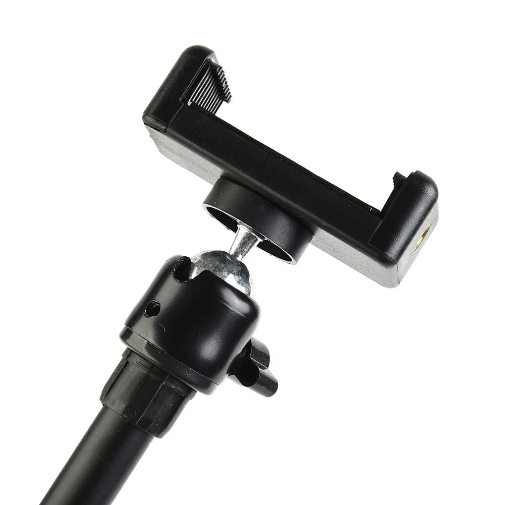 55CM Rotating Microphone Stand with Crossbar Arms - Mic Clip, Phone Holder, and Extension Bracket, Designed with 3/8" Thread Crossbar