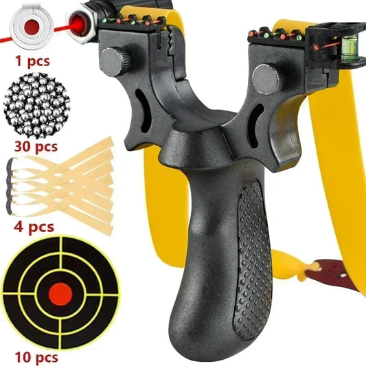 Laser Pointing Slingshot – 10 Style High Precision Aiming Catapult for Outdoor Hunting & Target Shooting Accessories