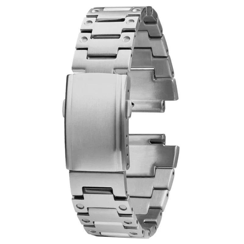 Casio G-SHOCK DW5600 Mod Kit - Stainless Steel Case Bezel & Metal Strap Replacement Set for GW-M5610/GW-B5600