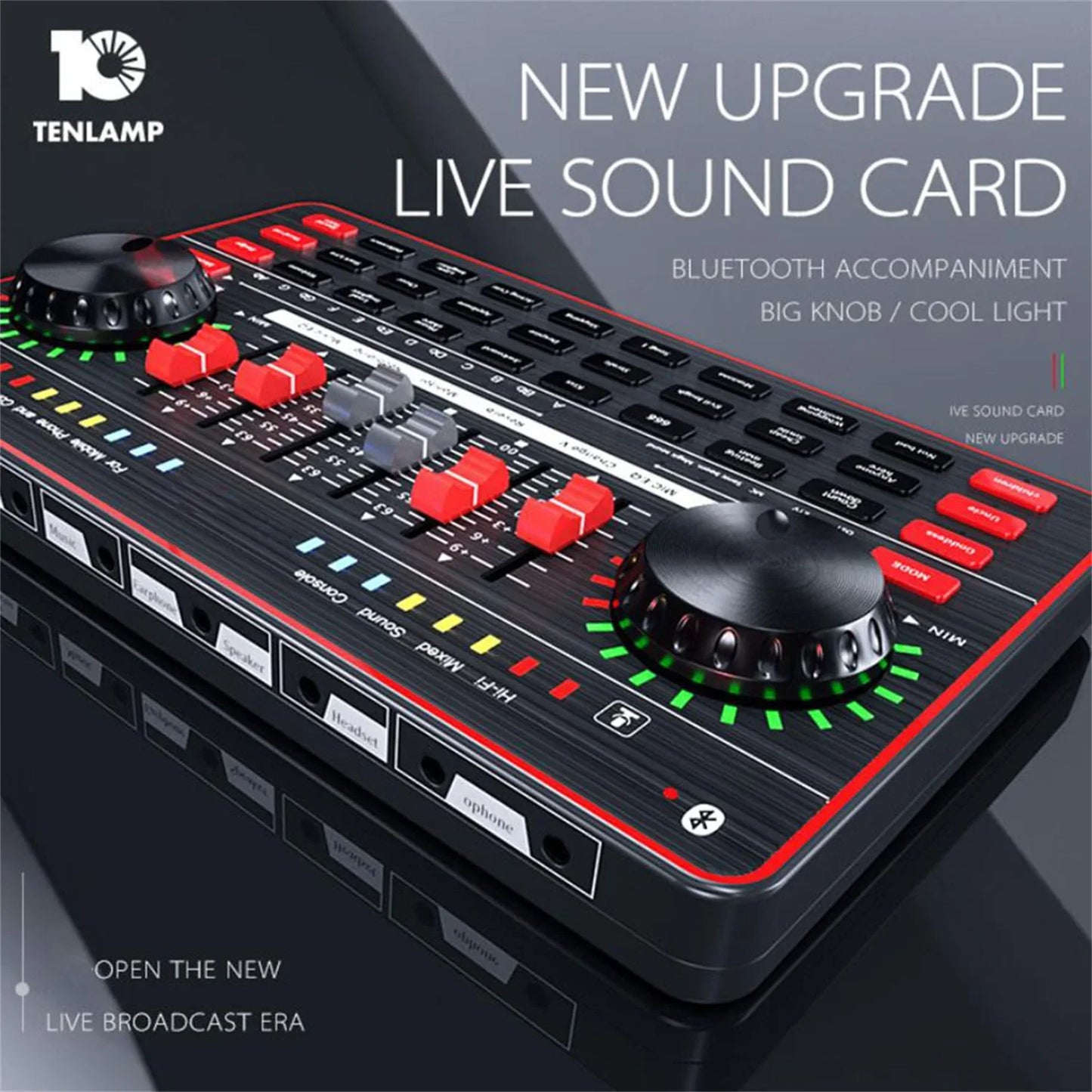 GAX-G3 Wireless Microphone Kit - Live Streaming Sound Card Equipment for TikTok Singing, Mobile Phone & Computer Recording