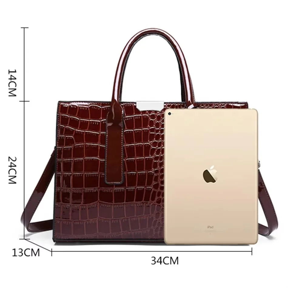 Luxury Women’s Leather Handbag – Large Capacity Shoulder & Crossbody Designer Bag
