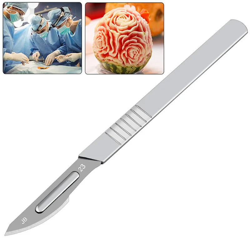 Carbon Steel Carving Knife Set – #11 & #23 Non-Slip Blades for Engraving, Mobile Phone Film, Paper Cutting & Handicraft Tools