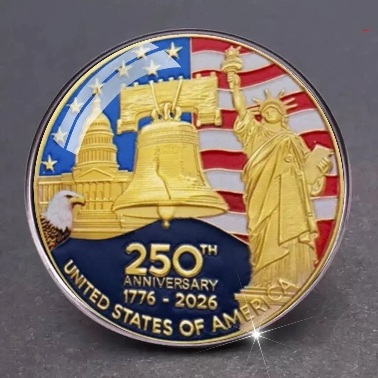 2026 USA 250th Anniversary Pin - Patriotic Enamel Brooch Jewelry Gift for Men and Women Independence Day Celebration