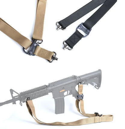Tactical Adjustable MS4 Rifle Sling — QD Metal Swivel, 2-Point & Single-Point Quick Release for Multi-Mission Use
