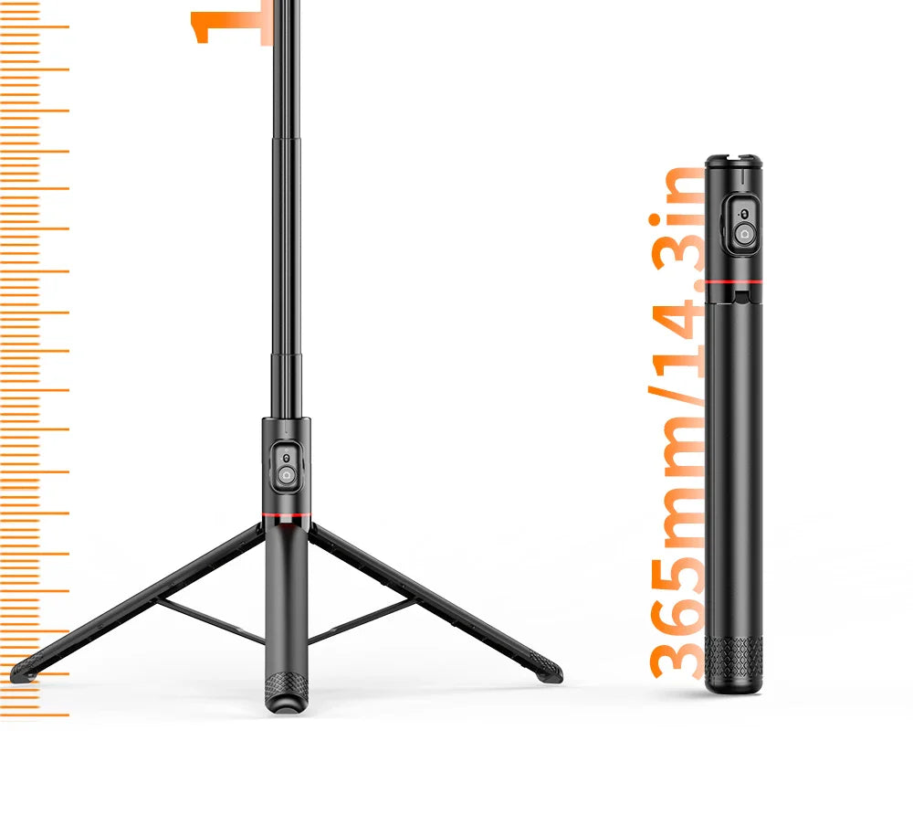 Selfieshow Wireless Selfie Stick – 72 Inch Portable Aluminum Alloy Tripod with Bluetooth Remote for iOS & Android Phones