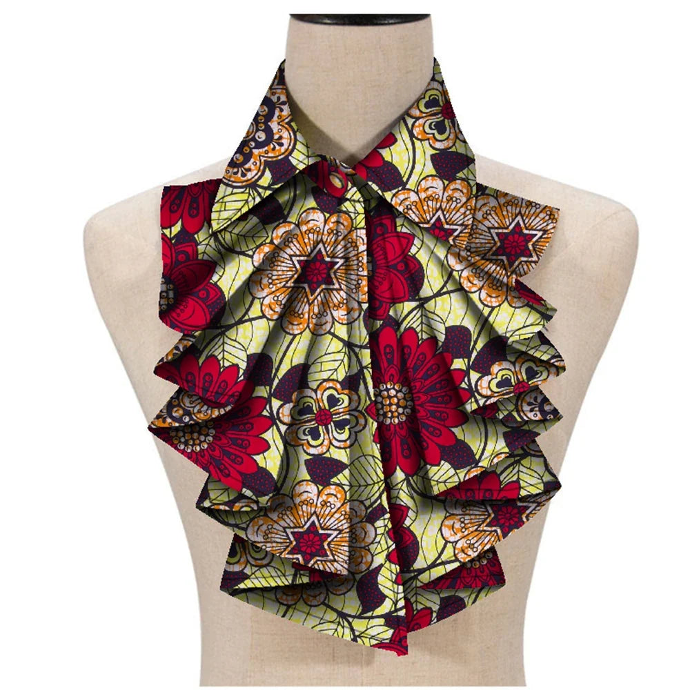African Print Ankara Triangle Tie for Women - Stylish Wax Fabric Cravat WYA027
