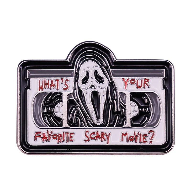 Classic Horror Skull Lapel Pin - Metal Dark Skull Brooch for Denim Jackets, Backpacks & Hat Decoration Gift
