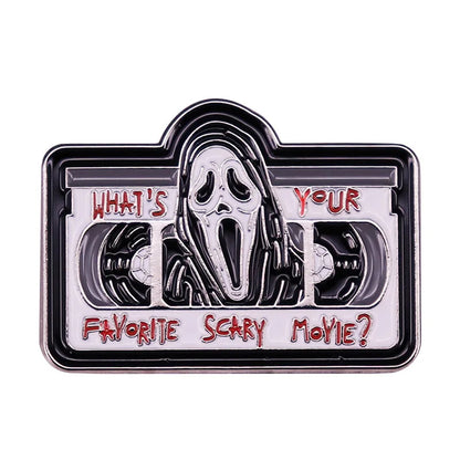 Classic Horror Skull Lapel Pin - Metal Dark Skull Brooch for Denim Jackets, Backpacks & Hat Decoration Gift