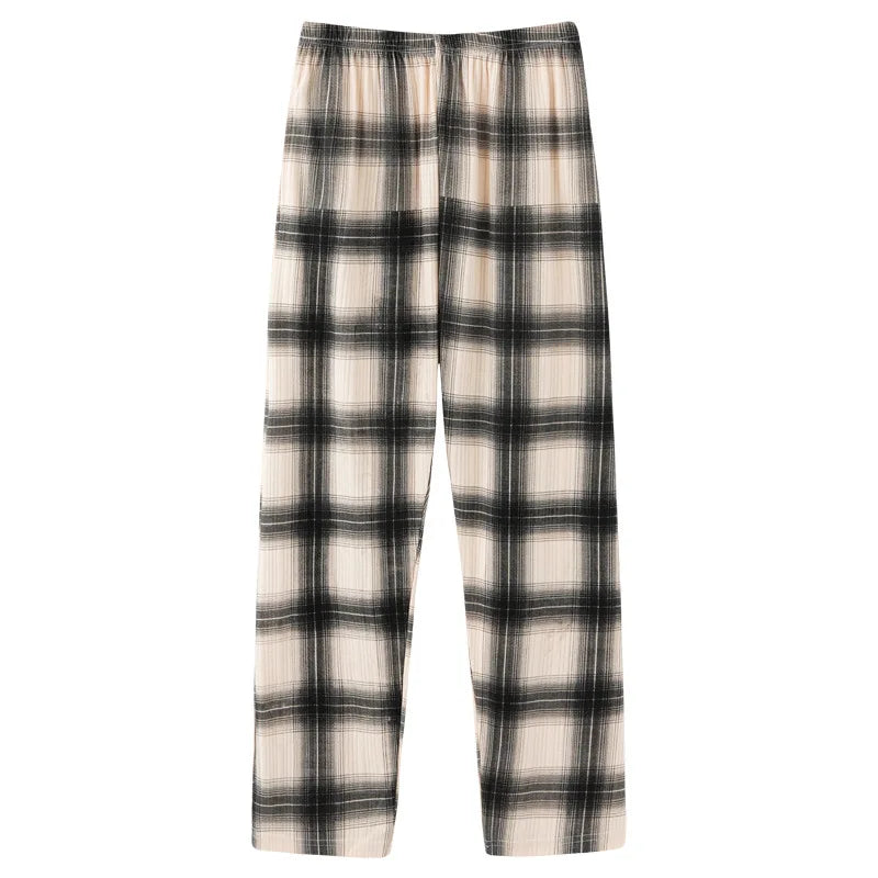 Men’s Plaid Pajama Pants - Soft Breathable Casual Lounge Trousers for Sleepwear & Nightwear