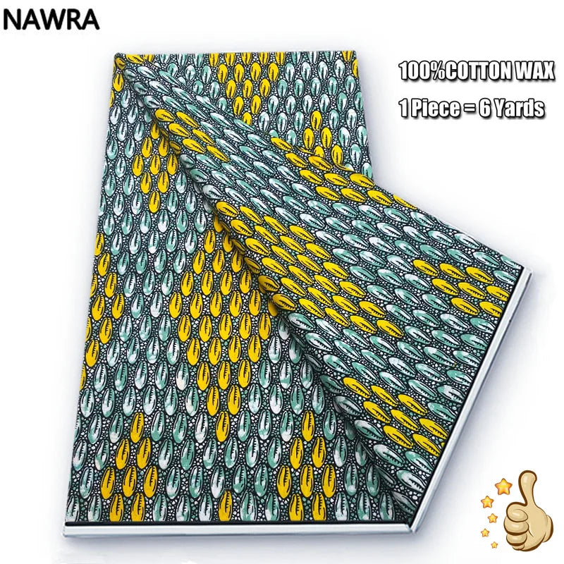 Original 100% Cotton African Wax Print Fabric - Soft Ankara Batik DIY Pagne