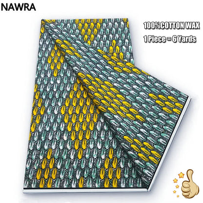 Original 100% Cotton African Wax Print Fabric - Soft Ankara Batik DIY Pagne