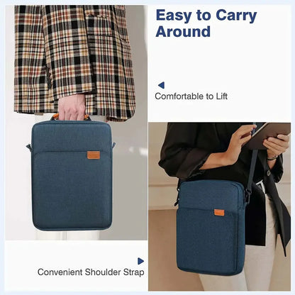 Shockproof Tablet Sleeve Bag with Shoulder Strap - Compatible with iPad, Samsung Galaxy Tab, and Xiaomi Redmi Pad