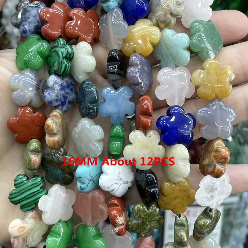 Natural Gemstone Beads - Agate Quartz Turquoise Faceted Rondelle Spacer Beads for DIY Jewelry Making & Bracelets