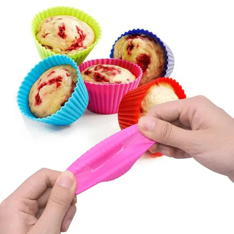 Round Silicone Cake Mold – Reusable Muffin & Cupcake Baking Tool for DIY Cake Decorating, Weddings & Parties